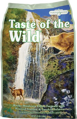 Taste of the Wild Cat Food bag.